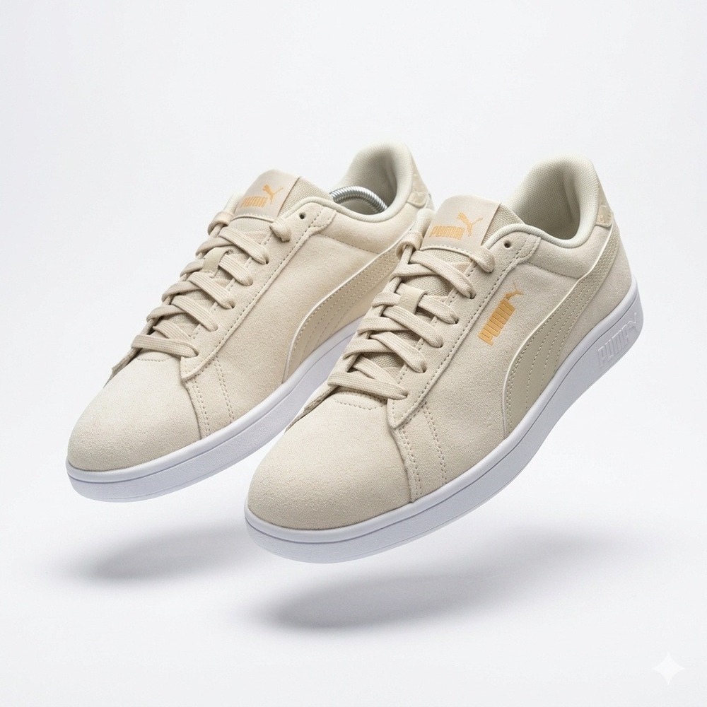 Puma Smash 3.0 Geometric Sneakers Mens 9.5 Tan Suede 403485-01 **NEW**